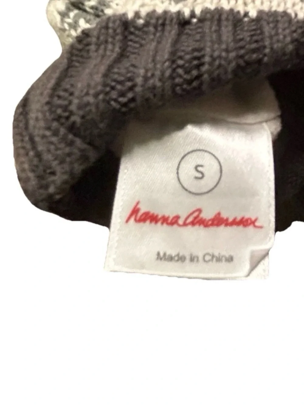 Toddler Hanna Andersson Winter Snow Fleece Lined Grey White Mittens Size Small
